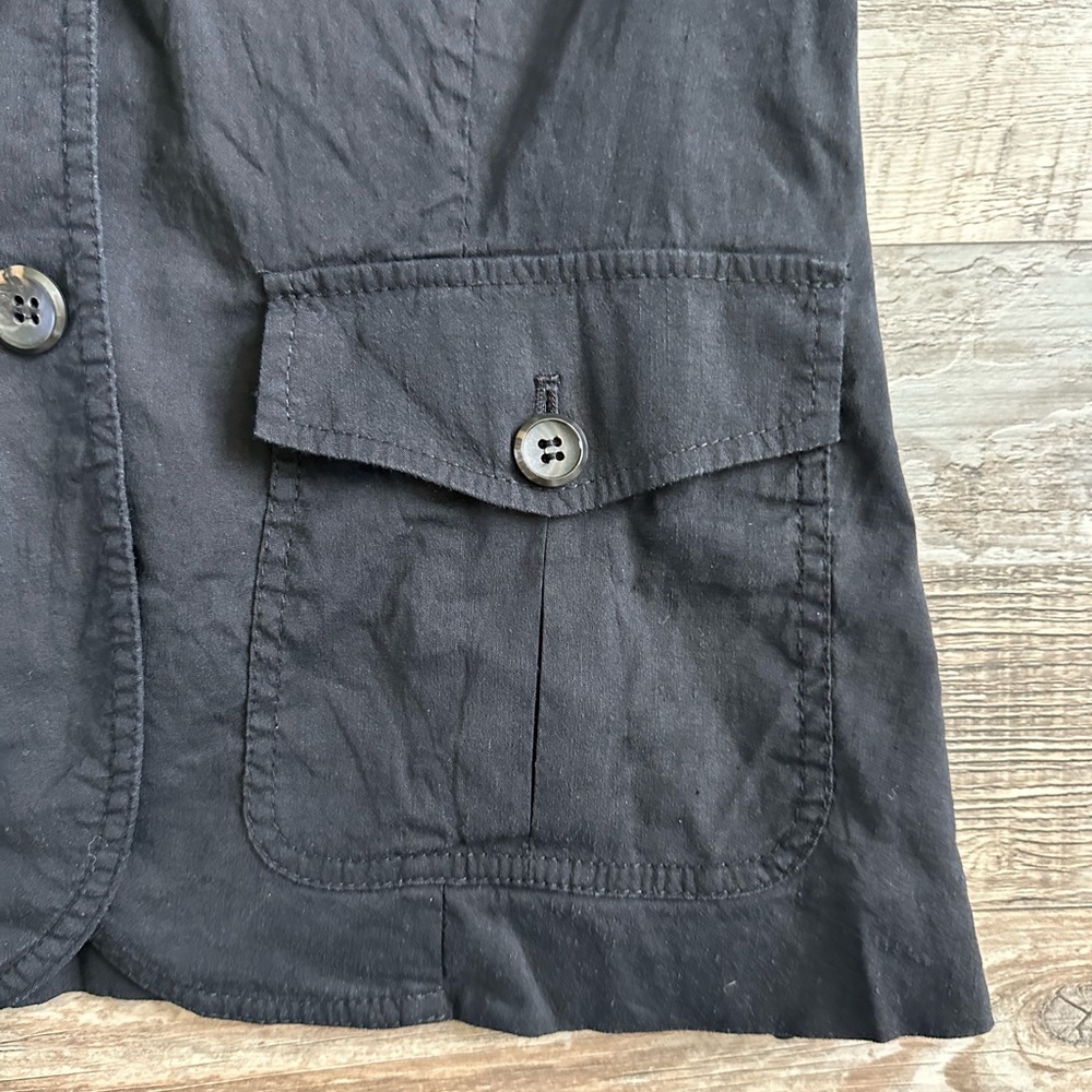 Theory Jacket Black Button Up Size 8 - image 5